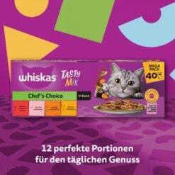 Whiskas Tasty Mix Multipack Chef's Choice In Sauce 40 X 85g -Katzenbedarf Geschäft 1b5210eeef7f453606dcc23e2b6bf2495ca4331f 1410720 de DE Whiskas 5