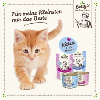 Betty's Landhausküche Frischebeutel Kitten Huhn & Rind 12 X 100g Für Katze 4 Betty's Landhausküche Frischebeutel Kitten Huhn & Rind 12 X 100g Für Katze – Bild 2